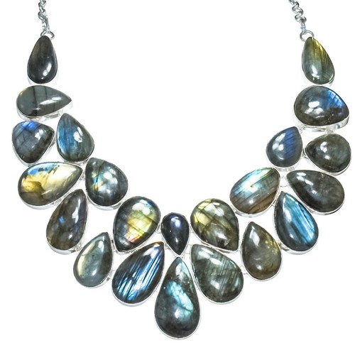 Collana labradorite argento - labradorite,
