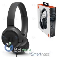 JBL TUNE 500 T500 CUFFIE CON FILO ON-EAR JACK 3.5" CON COMANDI E MICROFONO NERO