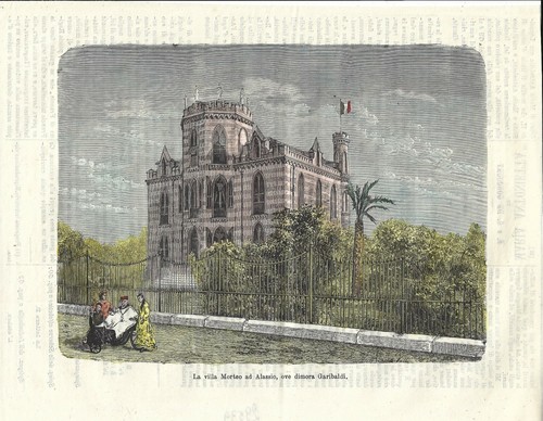 Stampa antica alassio villa - antica,