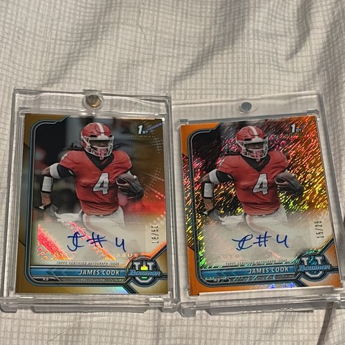 Topps bowman james cook - cook, 1°