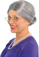 Parrucca panino grigia vecchia