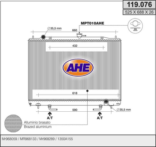 Radiatore mitsubishi pajero - radiatore,
