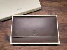 Rolex orologio da viaggio tripla tasca in pelle marrone custodia regalo VIP