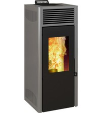 STUFA A PELLET VENTILATA INVICTA "NUOVA NOLA PLUS" GRIGIO 9,5 KW