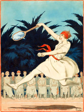 Poster vintage arte tennis