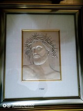 QUADRO ARGENTO - GESU' CRISTO - ARGENTO 925 - 52 X 45 CM