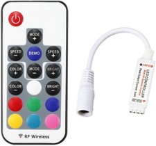 Mini Centralina Telecomando RF Dimmer Per Striscia Led da 12V-24V RGB Wireless 
