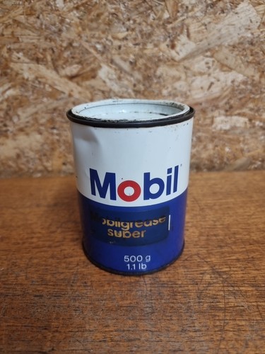 Vintage mobil grease super - grease, tin
