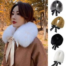 Collo In Pelliccia Sciarpa In Pelliccia Cappotto Cappuccio Decor Collo In ☆