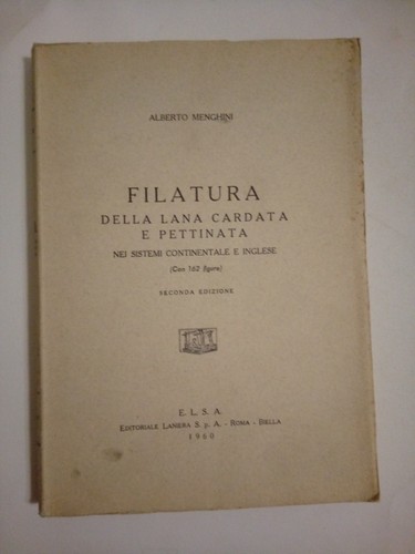 Libro menghini filatura della - filatura,