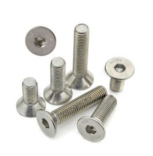 VITI M3 PERNI BULLONI IN ACCIAIO INOX TESTA SVASATA PIANA CAVA UNI 5933 DIN 7991