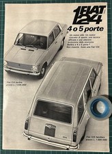 Rara Pubblicità FIAT 124 4 o 5 Porte del 1966