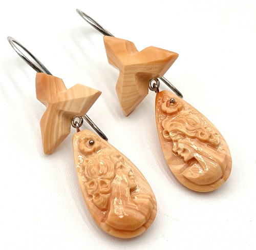 Orecchini cammeo conchiglia - orecchini,