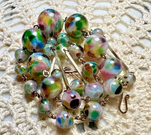 Collier ancien perles murrine - collier,