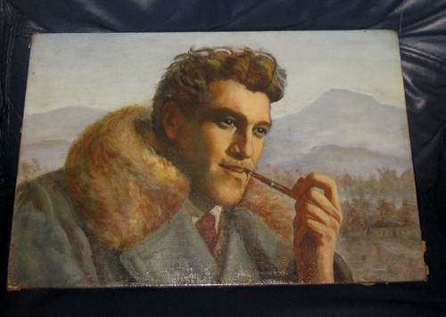 1920 olio tavola ritratto - su, tavola.