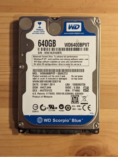 Hdd western digital scorpio - western,