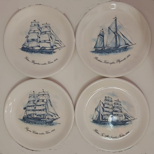 Set piatti ceramica con navi - piatti,