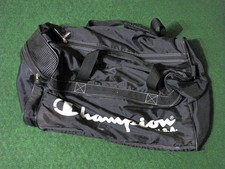 Borsa sacca da tennis Champion U.S.A. sportiva nera tasca esterna vintage rara