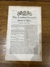 London Gazette 1819 Re War Of