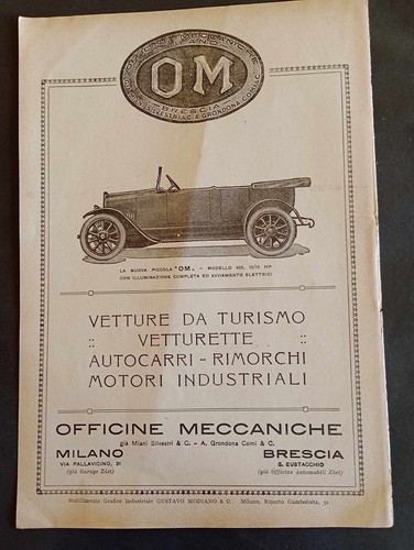 Pubblicità officine - om,