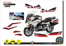 Adesivi BMW R 1200 RT serbatoio valigie fianchi 2017 2018 rosso nero RT 120 02