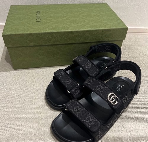 Gucci logo denim sandali - gucci,