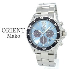 ORIENT Mako RN TX0204E Orologio Quarzo Triplo Calendario Cronografo Acciaio Inox