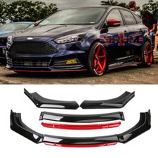 Per Ford Fiesta ST Mk6 Mk7 Spoiler labbro paraurti anteriore splitter nero lucido + rosso
