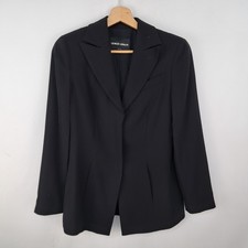 Giacca Giorgio Armani in lana colore nero taglia M da donna