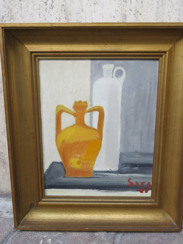 Vecchio quadro dipinto anfora - vecchio,