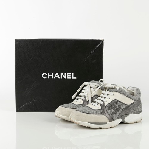 Chanel baskets laine grises - en,
