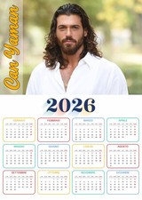 Calendario 2026 can yaman - calendario,
