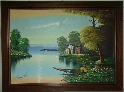 Quadro dipinto mano olio cm - a,