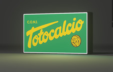 Lampada Insegna Luminosa LED USB Targa Lightbox  TOTOCALCIO 3D -BAR -NEW-VINTAGE