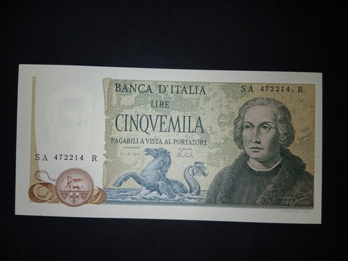 5000 lire colombo - lire, caravelle