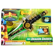 NUOVO set pugnale drago ranger verde riaccensione Mighty Morphin Power Rangers 🐲🪈