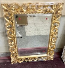 specchio da parete rettangolare Intagliato Foglia Oro / Argento / Bianco / Nero