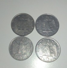 Lotto 4 monete 1 lira XVIII