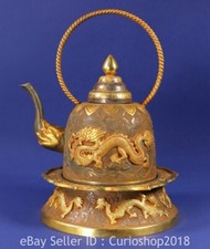 10" Old Chinese Bronze 24K