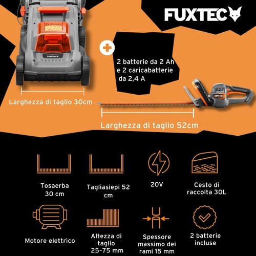 Fuxtec set giardino batteria - fuxtec,