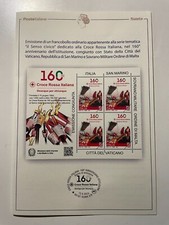 2024 Bollettino Filatelico con Foglietto Croce Rossa Italiana CRI