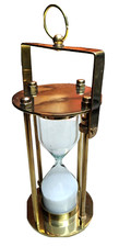 Clessidra in ottone con tre aste in ottone e base 1 minuto