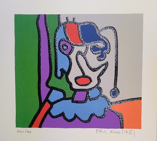 Paul kostabi serigrafia - kostabi,