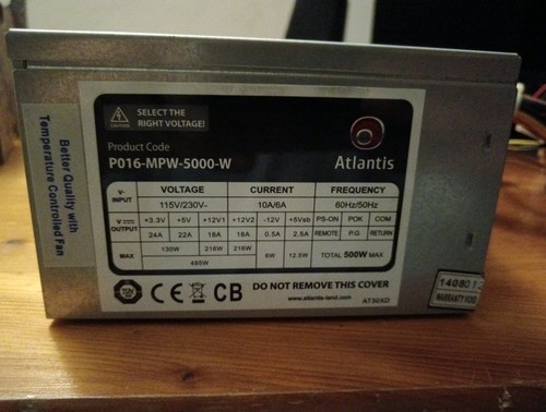 Alimentatore atlantis 500w - alimentatore,