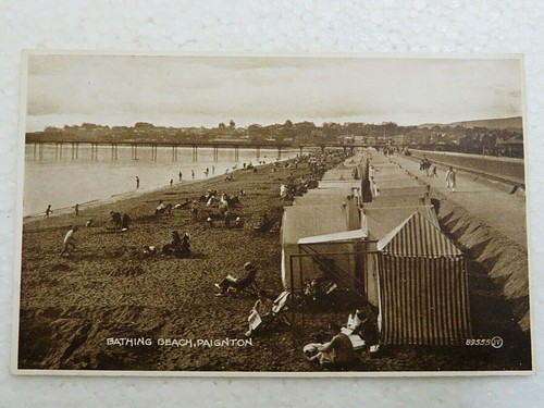Bathing beach paignton - bathing,