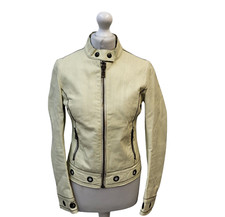 Giacca blu jeans gas beige