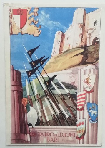 Cartolina xxiii gruppi legioni - cartolina,