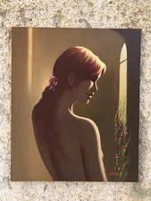 Quadro -Profilo Di Donna- dipinto a olio su tela