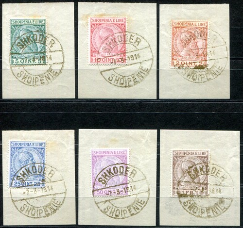 Albania 1913 timbrato - albania, 29-34