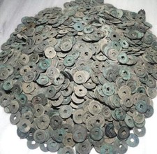 lotto 100 pezzi di monete cinesi antiche, tesoro trovato dal metal detector
